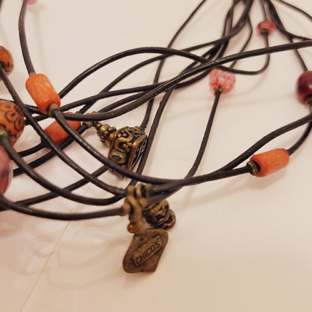 Chico's Beaded Multi-Strand Necklace. - Picture 7 of 10